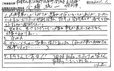 アドバイスが本当に役に立った。